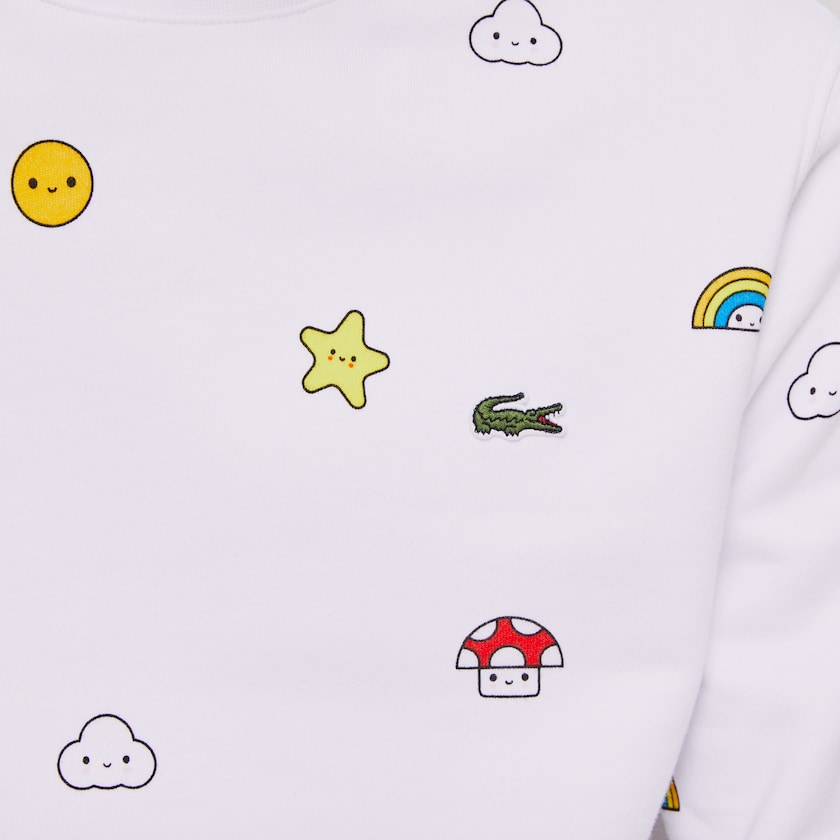 Moletons Lacoste Feminino Branco x FriendsWithYou Design FE3-67556T6