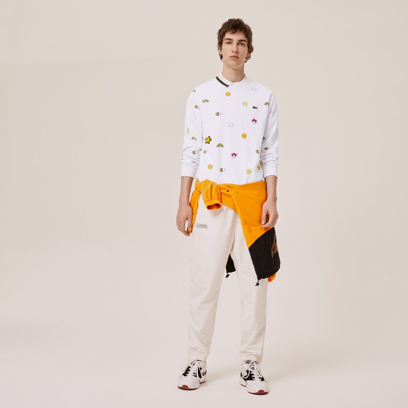 Moletons Lacoste Masculino Branco x FriendsWithYou Design RE7-12591A6
