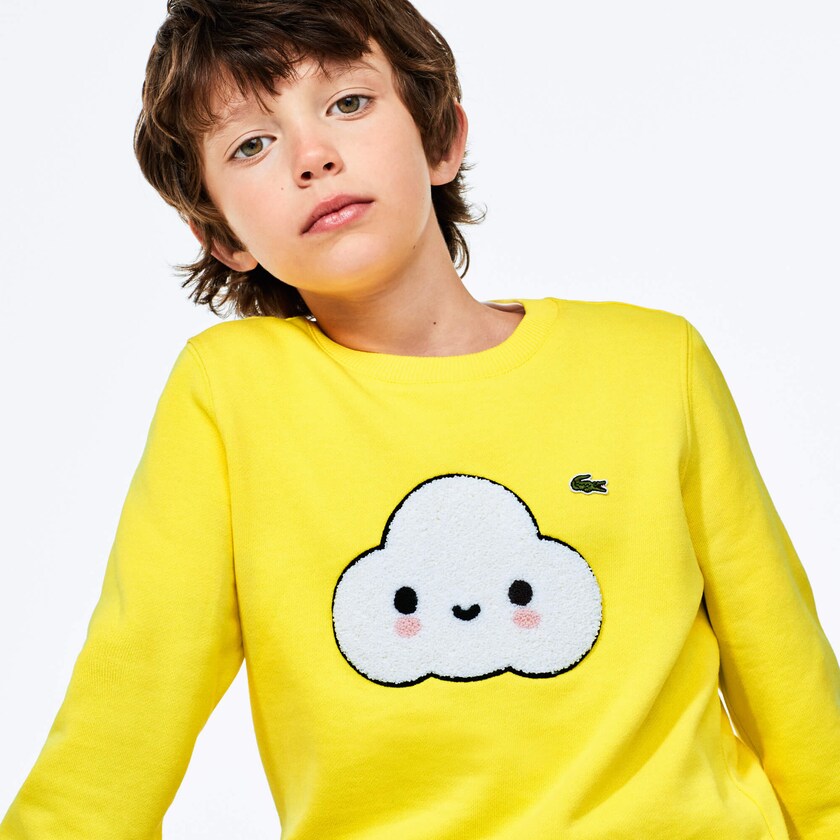 Moletons Lacoste Criança Amarelas x FriendsWithYou Graphic Crew Neck Cotton XP5-38243G7