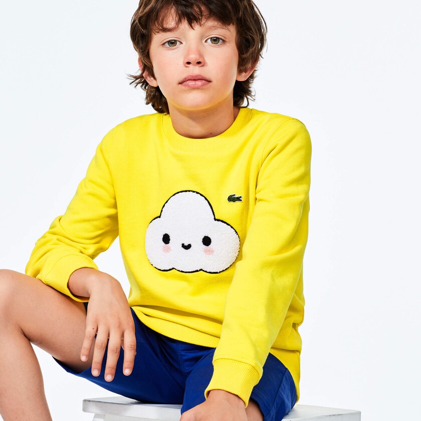 Moletons Lacoste Criança Amarelas x FriendsWithYou Graphic Crew Neck Cotton XP5-38243G7