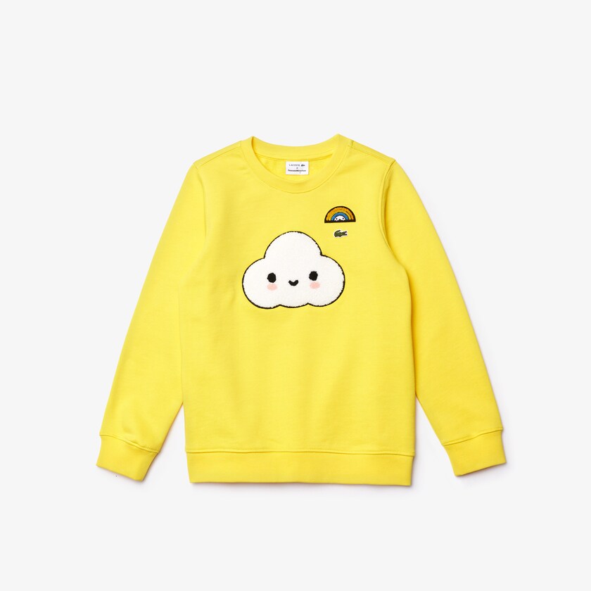 Moletons Lacoste Criança Amarelas x FriendsWithYou Graphic Crew Neck Cotton XP5-38243G7