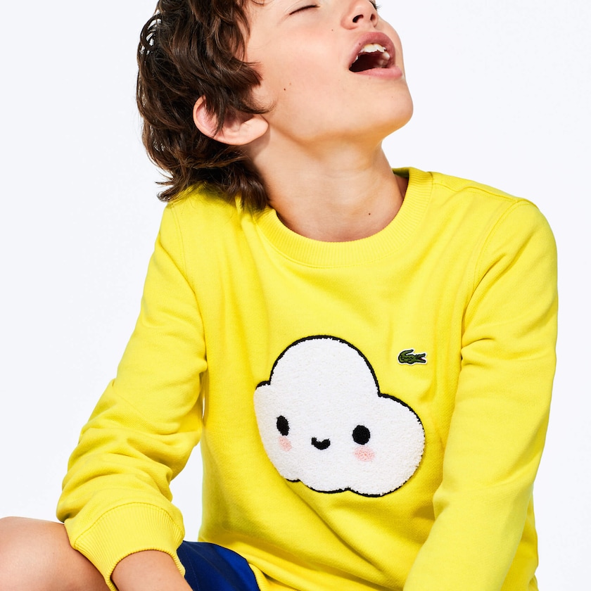 Moletons Lacoste Criança Amarelas x FriendsWithYou Graphic Crew Neck Cotton XP5-38243G7