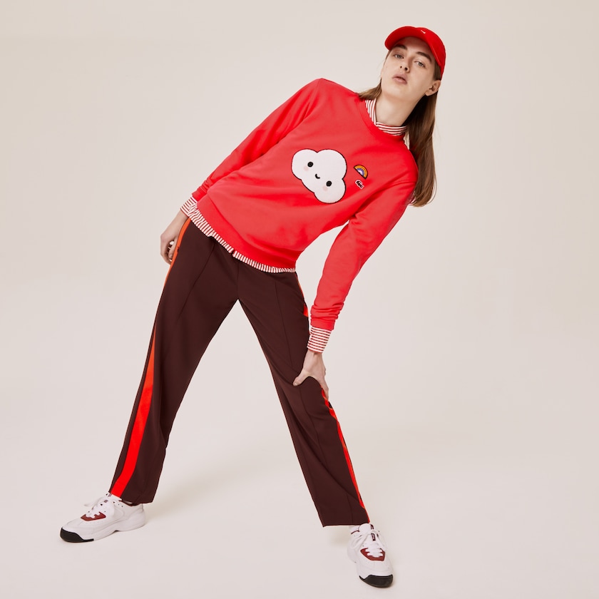 Moletons Lacoste Feminino Vermelhas x FriendsWithYou Print PJ0-04750D2