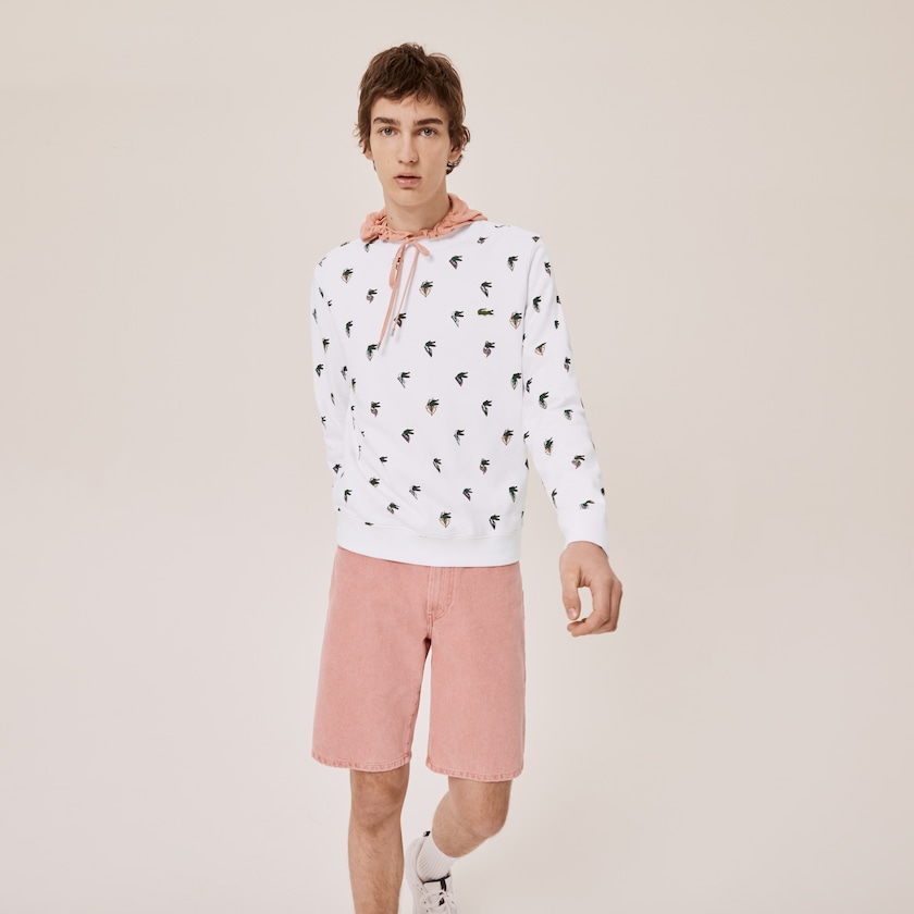 Moletons Lacoste Feminino Branco x Jean-Michel Tixier Print ZG5-28692L2