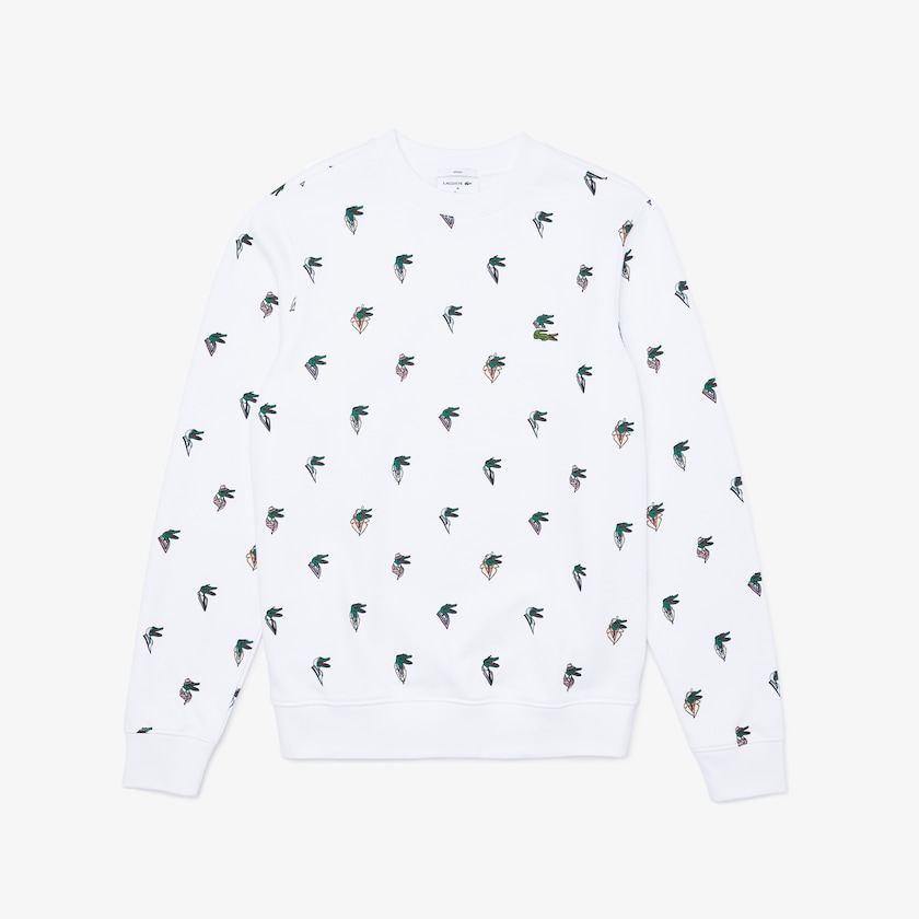 Moletons Lacoste Feminino Branco x Jean-Michel Tixier Print ZG5-28692L2