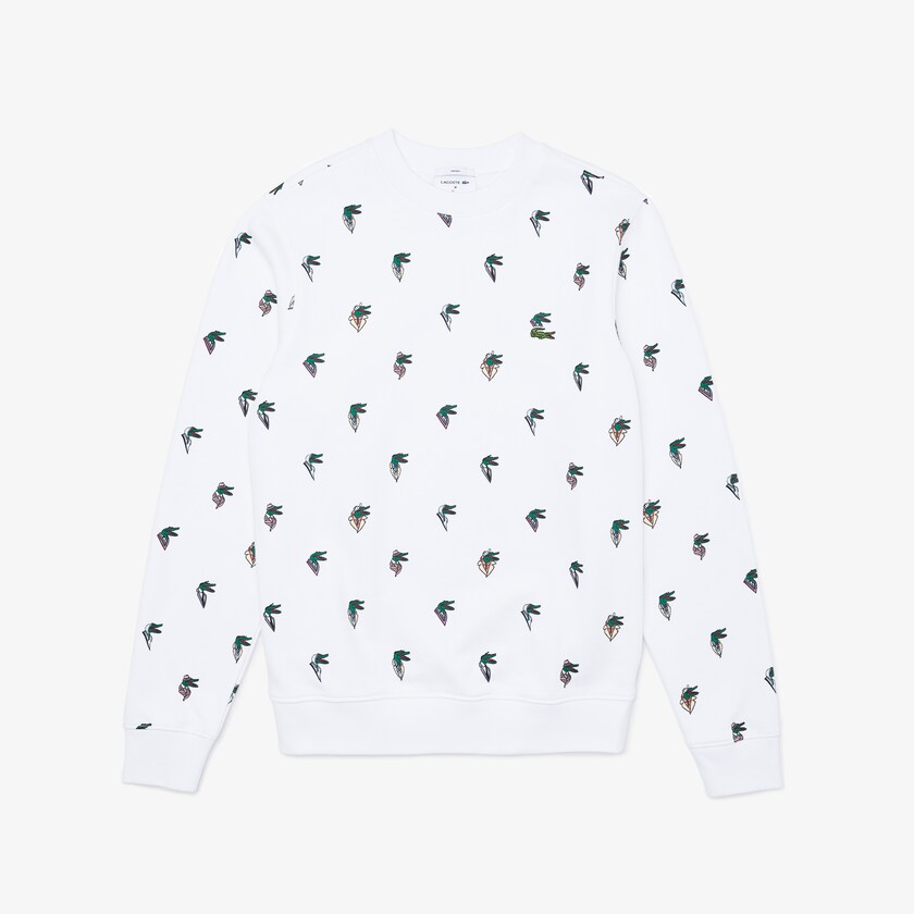 Moletons Lacoste Masculino Branco x Jean-Michel Tixier Print XY7-43614B0