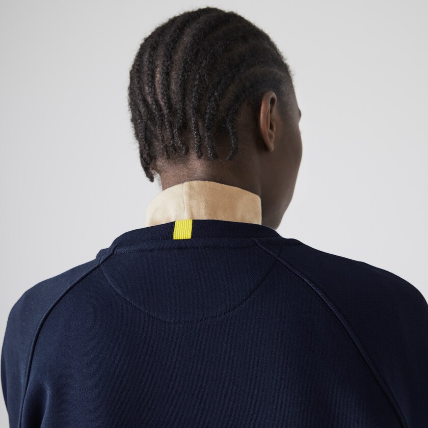 Moletons Lacoste Feminino Azul Marinho Azuis Branco x National Geographic Cotton Fleece KT2-79087Y2