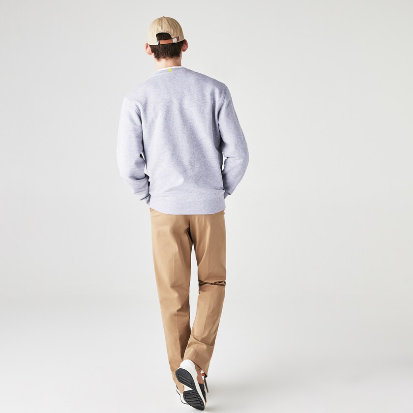 Moletons Lacoste Masculino Cinzentas Branco x National Geographic Organic Cotton KS0-69766F4