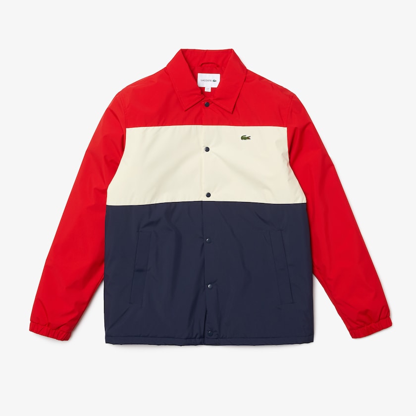 Camisas Lacoste Masculino Vermelhas Bege Azul Marinho Azuis Colorblock Water-Resistant Quilted RS4-81668K3
