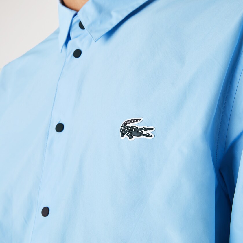 Camisas Lacoste Masculino Azuis Bege Hawaiian Fit Colorblock IR3-43324M7