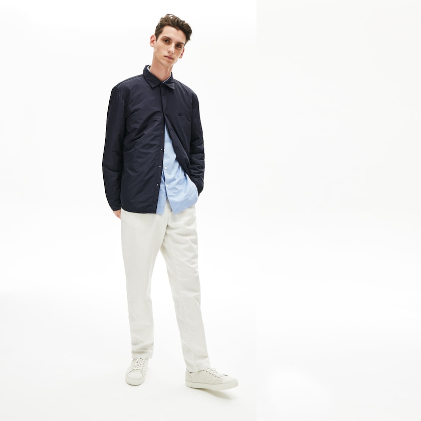 Camisas Lacoste Masculino Azul Marinho Azuis Padded Solid JT3-94829A9