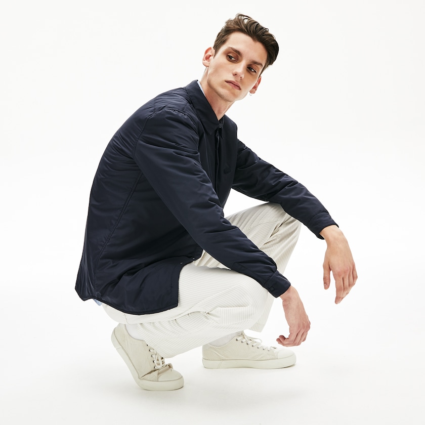 Camisas Lacoste Masculino Azul Marinho Azuis Padded Solid JT3-94829A9