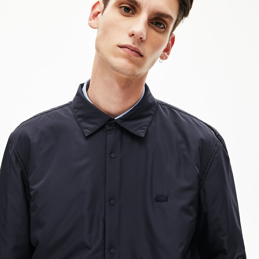 Camisas Lacoste Masculino Azul Marinho Azuis Padded Solid JT3-94829A9