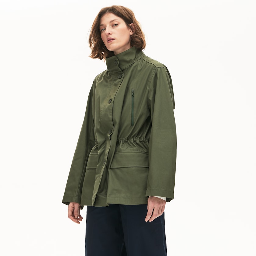 Parka Jackets Lacoste Feminino Caqui Verdes Flared Water-Resistant AO1-45834G3