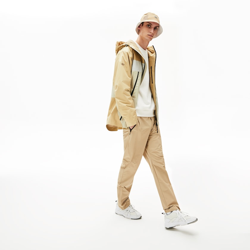 Parka Jackets Lacoste Masculino Bege Cinzentas Motion Lightweight Quilted Short OW1-94809Y8