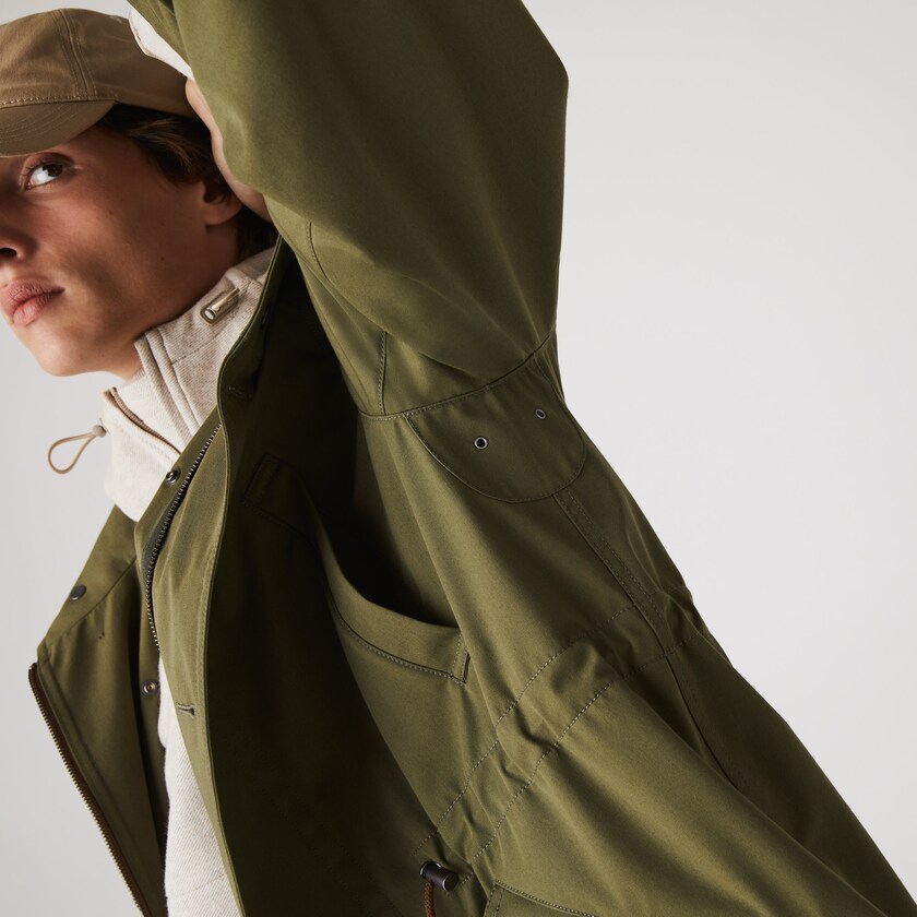 Parka Jackets Lacoste Masculino Caqui Verdes Quilted Interior Jacket Water-Resistant 3-in-1 DV6-91509O0