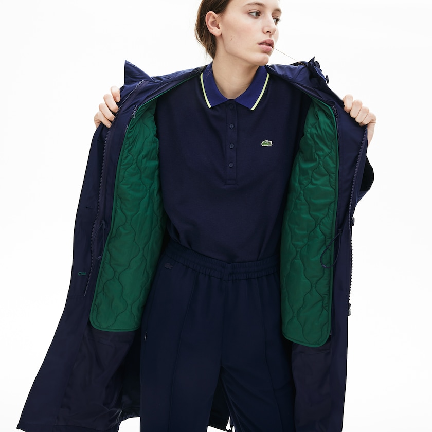 Parka Jackets Lacoste Feminino Azul Marinho Azuis Reversible Jacket 4-in-1 LR1-41784L2