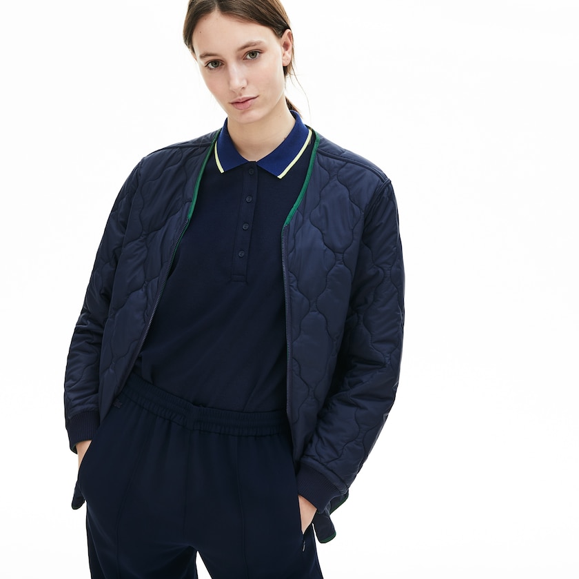 Parka Jackets Lacoste Feminino Azul Marinho Azuis Reversible Jacket 4-in-1 LR1-41784L2