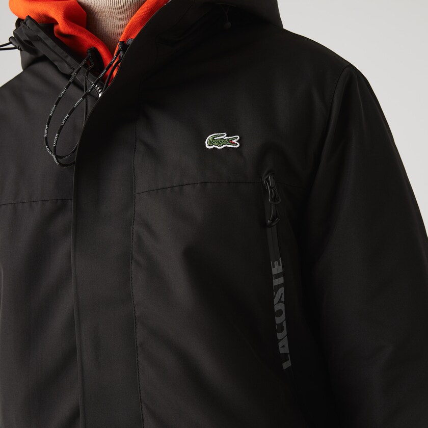 Parka Jackets Lacoste Masculino Pretas SPORT Hooded Quilted MC0-20922E9