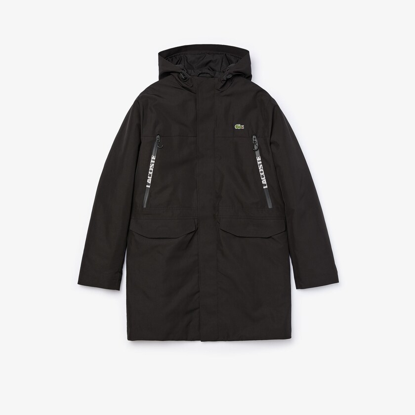 Parka Jackets Lacoste Masculino Pretas SPORT Hooded Quilted MC0-20922E9