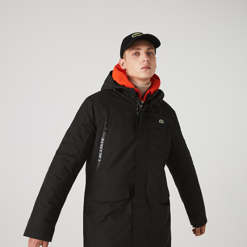 Parka Jackets Lacoste Masculino Pretas SPORT Hooded Quilted MC0-20922E9