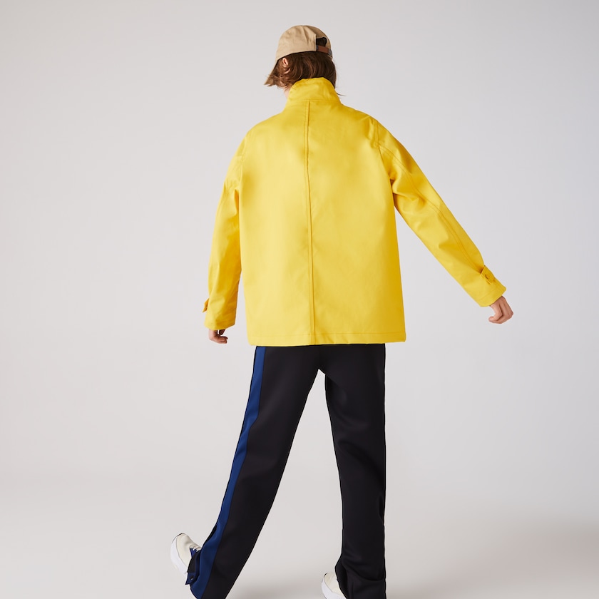 Parka Jackets Lacoste Feminino Amarelas Bege Stand-Up Collar Cotton DK6-52215I1