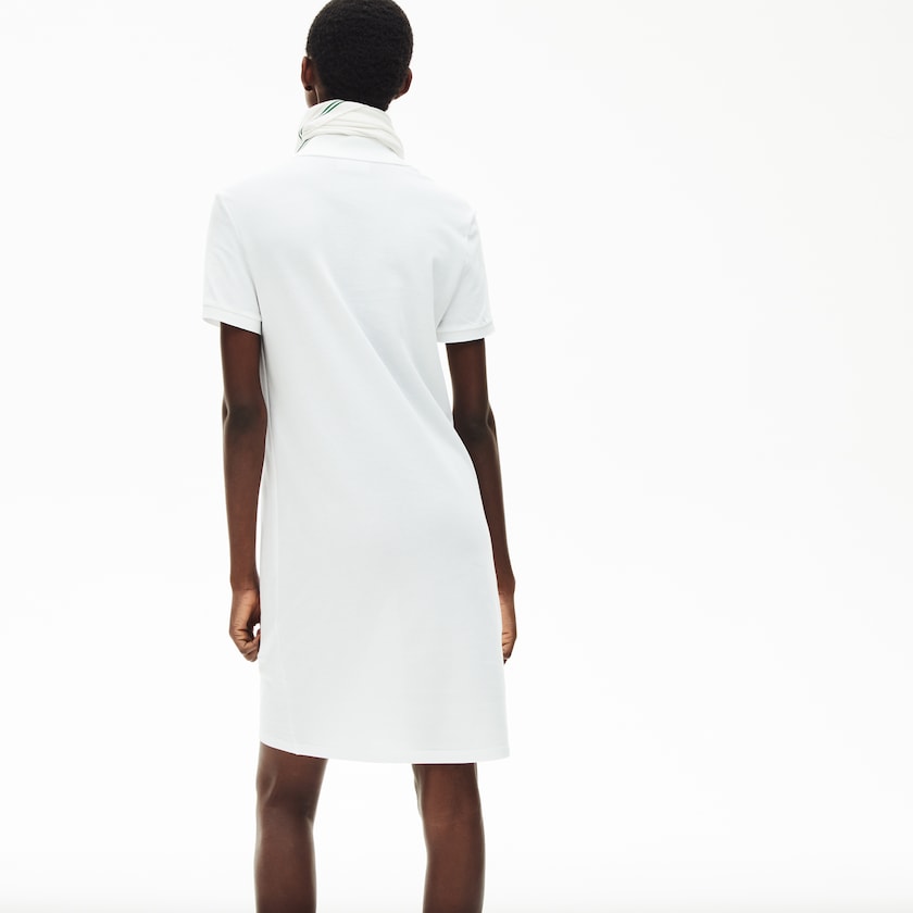 Vestido Polo Lacoste Feminino Branco Cotton Piqué Buttoned II3-29912I2