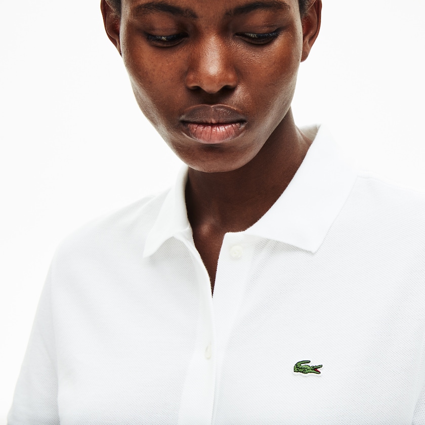Vestido Polo Lacoste Feminino Branco Cotton Piqué Buttoned II3-29912I2