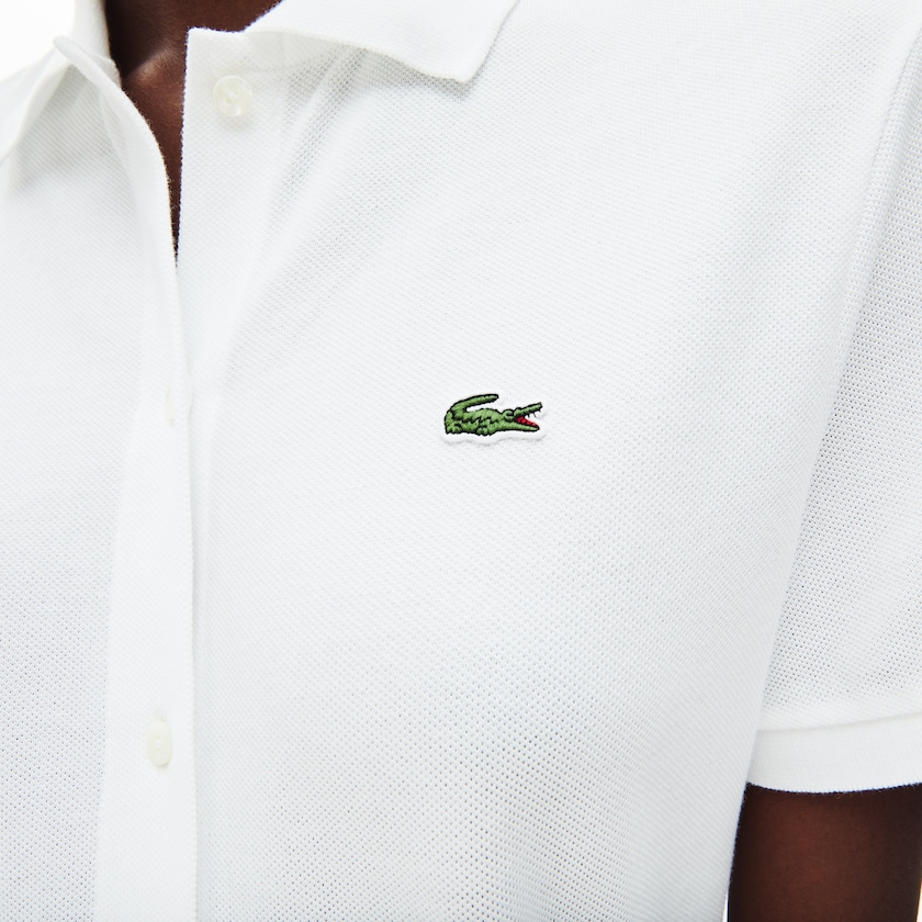 Vestido Polo Lacoste Feminino Branco Cotton Piqué Buttoned II3-29912I2