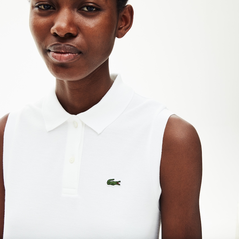 Vestido Polo Lacoste Feminino Branco Cotton Piqué DJ7-94009R1