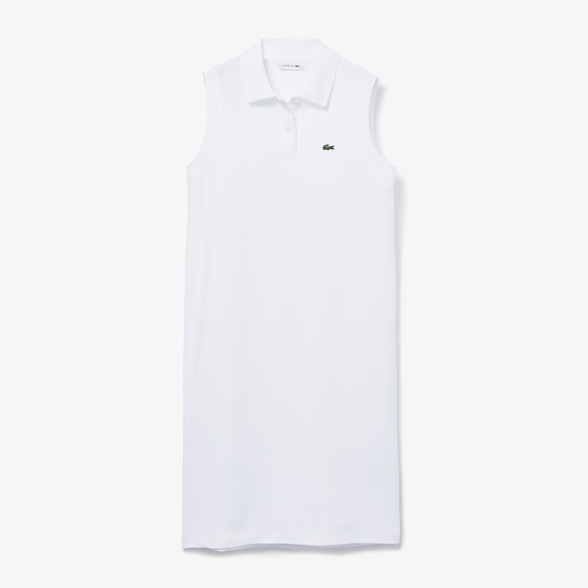 Vestido Polo Lacoste Feminino Branco Cotton Piqué DJ7-94009R1