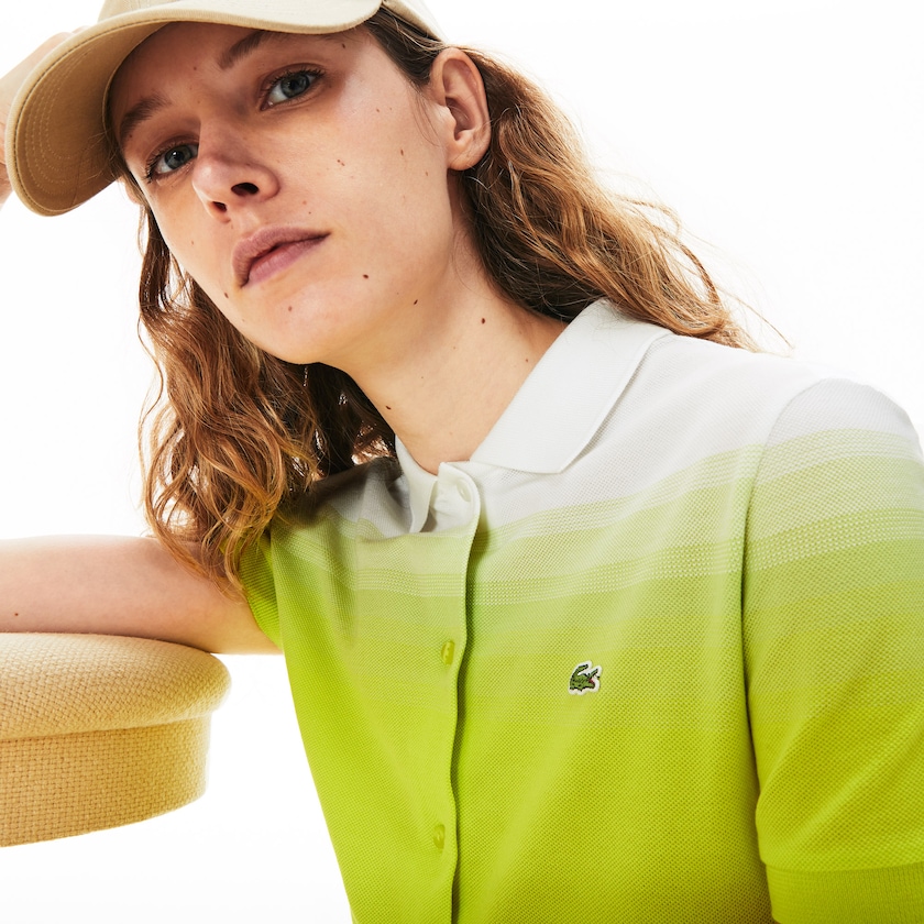 Vestido Polo Lacoste Feminino Amarelas Branco Made in France Cotton Piqué IP9-22332K1