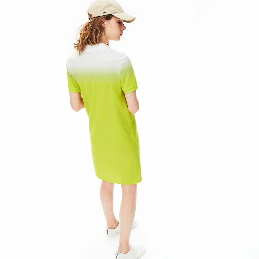 Vestido Polo Lacoste Feminino Amarelas Branco Made in France Cotton Piqué IP9-22332K1