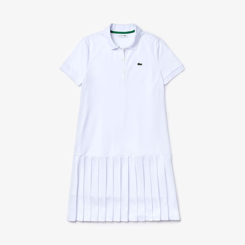 Vestido Polo Lacoste Feminino Branco Verdes Azul Marinho Azuis SPORT Roland Garros Pleated SC0-05350P8