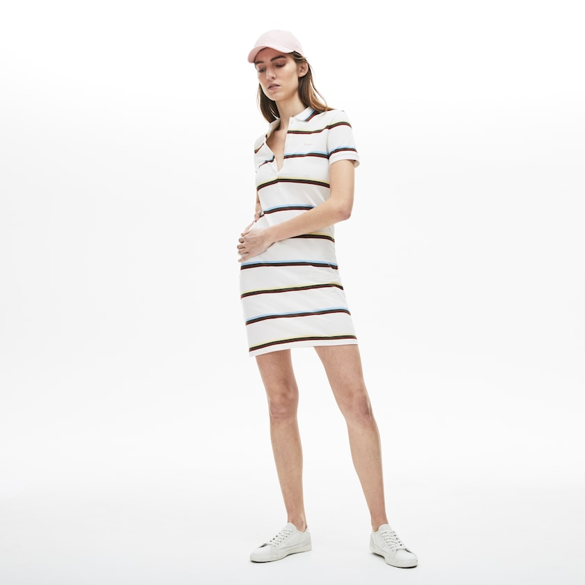 Vestido Polo Lacoste Feminino Branco Stretch Cotton TV0-59155P9