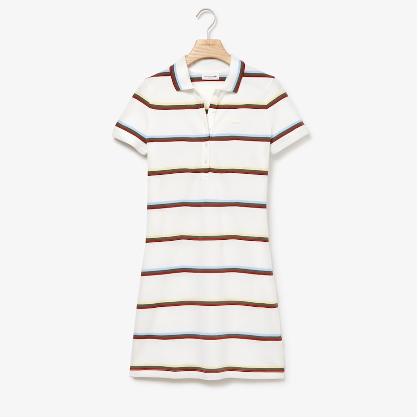 Vestido Polo Lacoste Feminino Branco Stretch Cotton TV0-59155P9