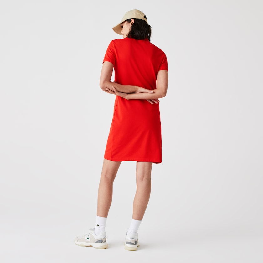 Vestido Polo Lacoste Feminino Vermelhas Stretch Cotton Piqué IH2-07280A5