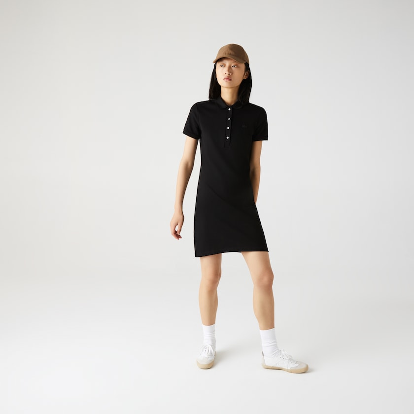 Vestido Polo Lacoste Feminino Pretas Stretch Cotton Piqué RD0-57975I3