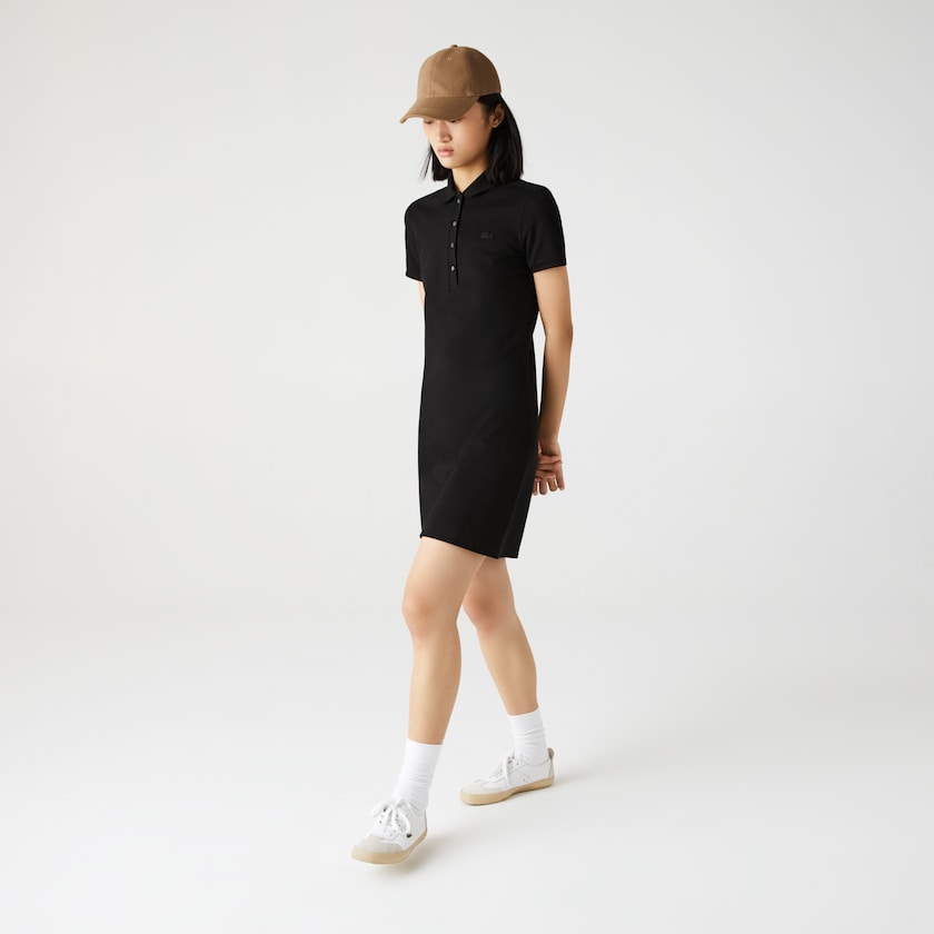 Vestido Polo Lacoste Feminino Pretas Stretch Cotton Piqué RD0-57975I3