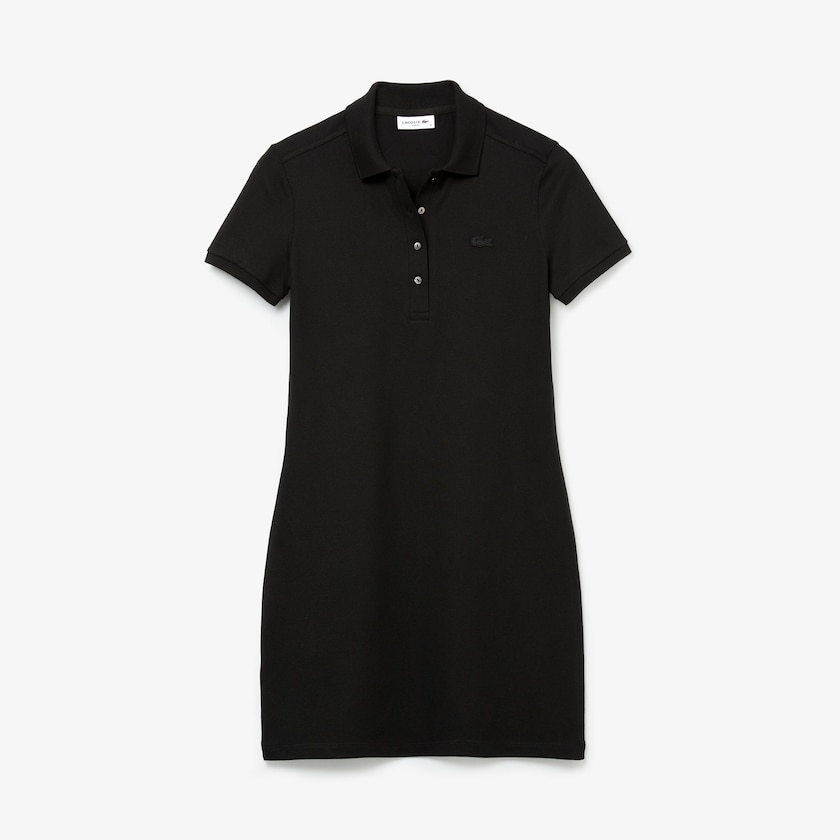 Vestido Polo Lacoste Feminino Pretas Stretch Cotton Piqué RD0-57975I3