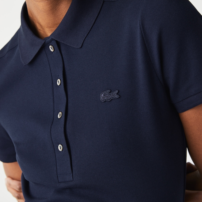 Vestido Polo Lacoste Feminino Azul Marinho Azuis Stretch Cotton Piqué ZA3-88118O7