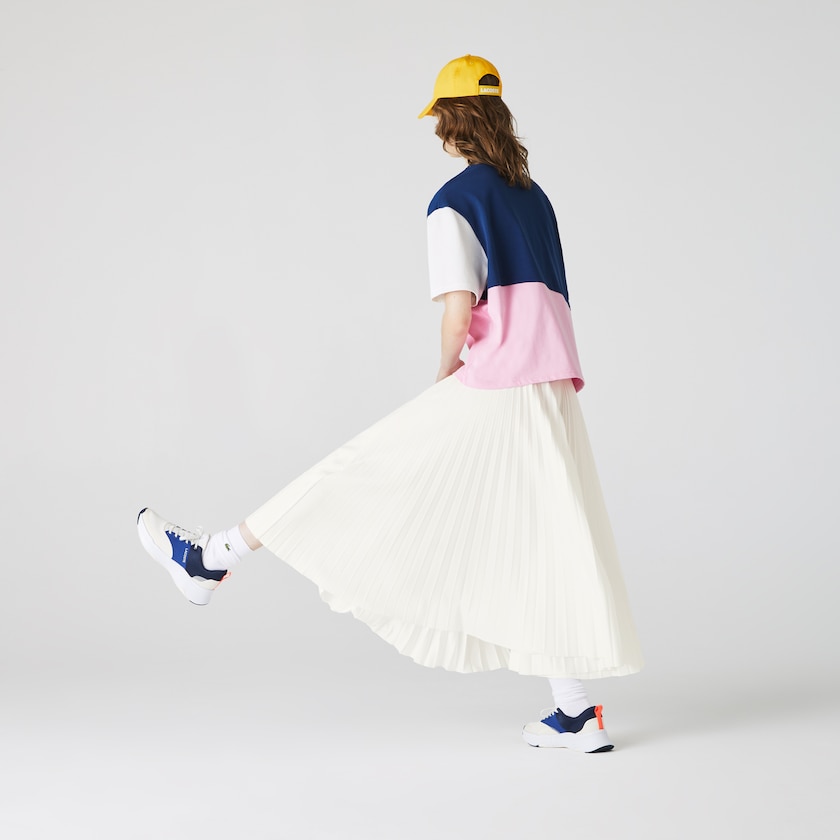 Saias Lacoste Feminino Branco Branded Elasticised Pleated ZJ7-15261Q7