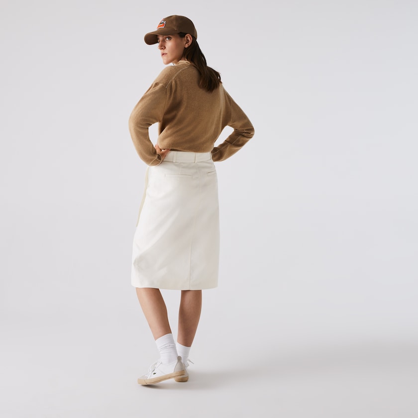 Saias Lacoste Feminino Branco Cotton And Wool Wrap ZN6-09620M8