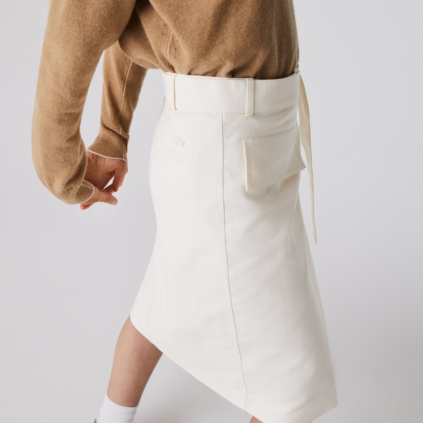 Saias Lacoste Feminino Branco Cotton And Wool Wrap ZN6-09620M8