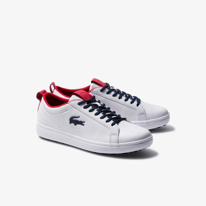 Sapatos De Golfe Lacoste Masculino Branco Bege G Elite Synthetic QQ6-60216L4