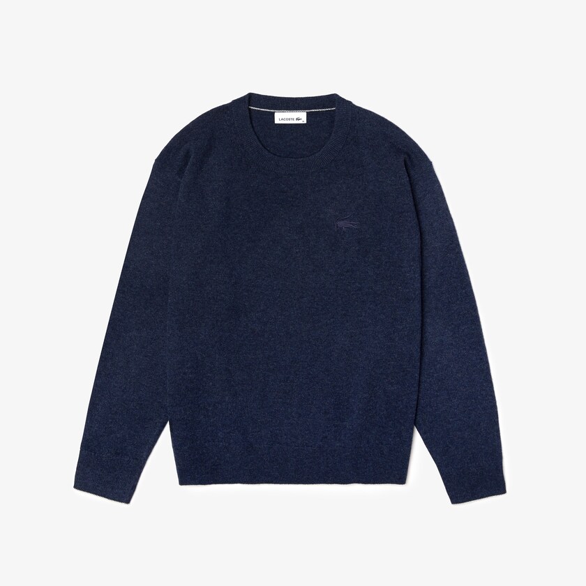 Suéteres Lacoste Feminino Azuis Crew Neck Wool XH3-63386V6