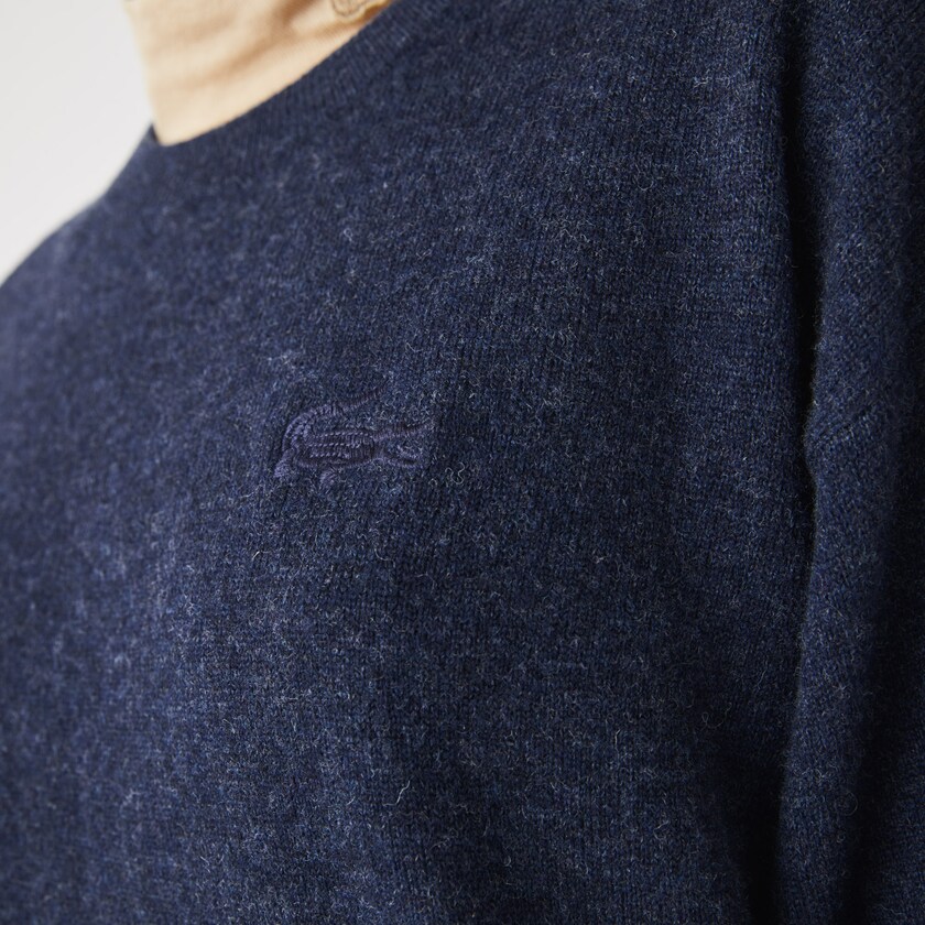 Suéteres Lacoste Feminino Azuis Crew Neck Wool XH3-63386V6
