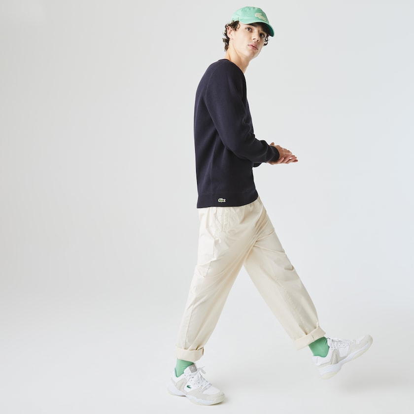 Suéteres Lacoste Feminino Azul Marinho Azuis Branco LIVE Reversible Cotton UH4-52245H5
