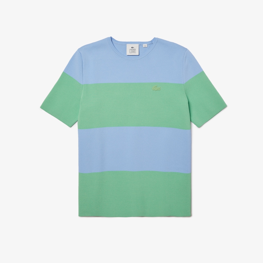 Suéteres Lacoste Feminino Azuis Verdes LIVE Striped Knit AG5-14141E1