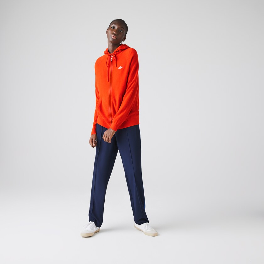 Suéteres Lacoste Feminino Vermelhas SPORT Recycled Cashmere Zip VZ8-64996L7